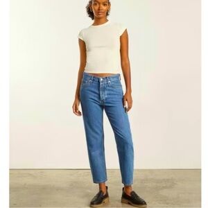 Everlane The Summer Slouch Jean in Indigo Mist Organic Cotton Straight Leg Sz 29